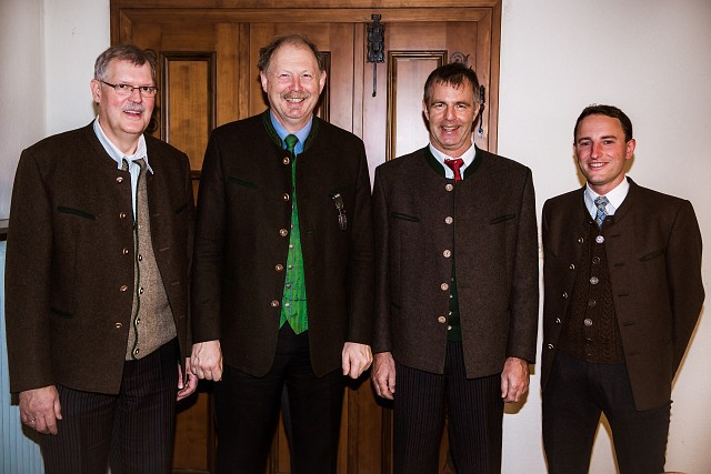Viergsang.jpg - Der "Kirabichi Vierg'sang": Konrad Fegg, Claus Pichler, Hans Hechenbichler und Georg Gruber